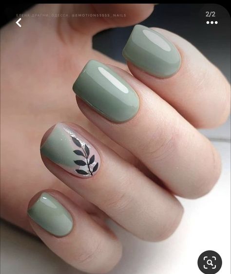 Greenery Nails, Green Trendy Nails, Art Designs Ideas, Summer Nail Art, Stylish Nails Designs, Simple Gel Nails, Work Nails, Short Acrylic Nails Designs, Art Summer