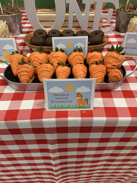 Birthday Party Candy Table, Old Macdonald Birthday, Farm Party Decorations, Cow Birthday Parties, Barnyard Birthday Party, 1st Birthday Girl Decorations, Farm Theme Birthday, Farm Baby Shower, Farm Animals Birthday Party