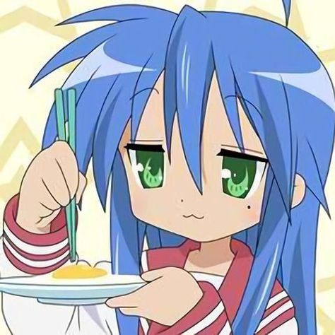 Lucky Star Pfp, Izumi Lucky Star, Star Pfp, Konata Izumi, Lucky Star, Discord Server, Blue Hair, Hair, Anime