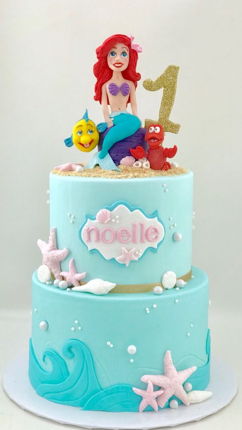 Mermaid Cake Fondant, Sculpted Characters, Princess Ariel Cake, Ariel Doll Cake, Little Mermaid Cake, Ariel Cake, Little Mermaid Cakes, Ariel Doll, Cake Simple