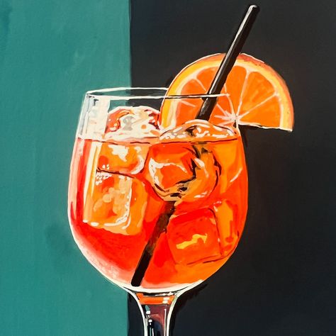 Drinks Painting, Gouache Tips, Cocktail Painting, Wine Glass Drawing, Drink Painting, Paintings Aesthetic, New Project Ideas, Oil Painting Inspiration, Foodie Art