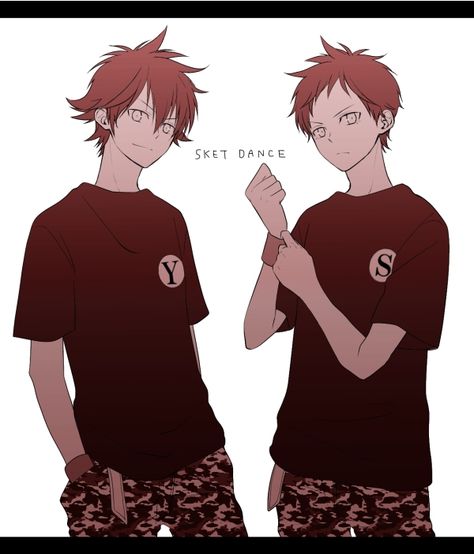 Bossun and Tsubaki Sket Dance, Dance Wallpaper, Brothers Art, Anime Rules, Anime Siblings, Anime Group, X Male Reader, Twin Boys, Twin Brothers