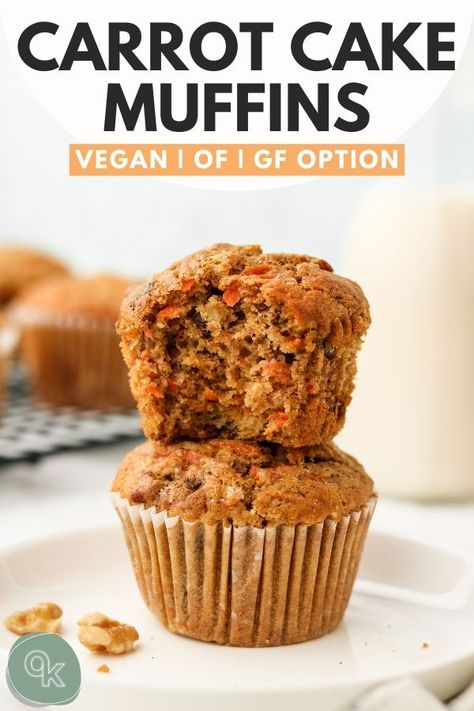 Vegan Carrot Cake Muffins, Vegan Carrot Muffins, Okonomi Kitchen, Carrot Cake Muffin Recipe, Baking Vegan, Gf Sweets, Vegan Carrot Cake, Oil Free Vegan Recipes, Alkaline Recipes