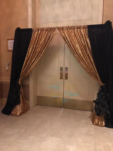 Entrance draping can enhance the entrance doorway at your wedding or event!