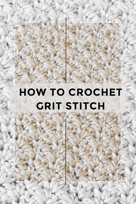 Learn how to Crochet the Grit Stitch in this easy tutorial. Simple Sewing Tutorial, Crochet Washcloth Pattern, Crochet Pillow Pattern, Washcloth Pattern, Crochet Washcloth, Crochet Fabric, Crochet Dishcloths, Crochet Pillow, Single Crochet Stitch