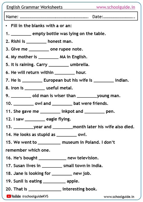 Free Printable Articles Worksheets | Free Printable English Grammar Worksheets | Free Printable Hindi Grammar Worksheets | School Guide Articles Grammar Worksheets, 7th Grade Worksheets Free Printable, Hindi Grammar Worksheets, English Starters, Tutoring Reading, Article Grammar, Articles Worksheet, Business Worksheet, Hindi Grammar