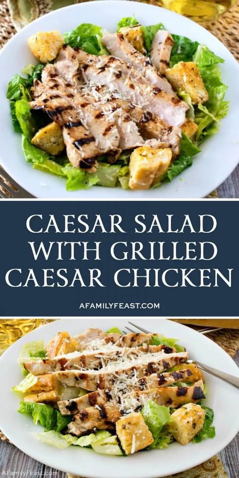 The Best Caesar Salad, Best Caesar Salad, Salad Caesar, Chicken Caesar Salad Recipe, Feast Recipes, Grilled Chicken Caesar Salad, Caesar Chicken, Chicken Caesar Pasta Salad, Easy Rice