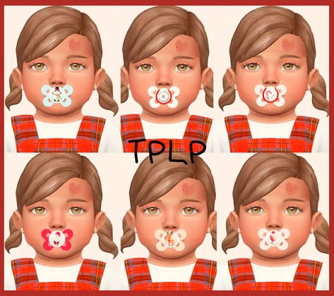 TPLP - Christmas Pacifier | Patreon Infants Cc, Crazy Cousins, Cc Sims, Sims 4 Clothing, Toddler Hair, Infants, The Sims, Sims 4, Christmas