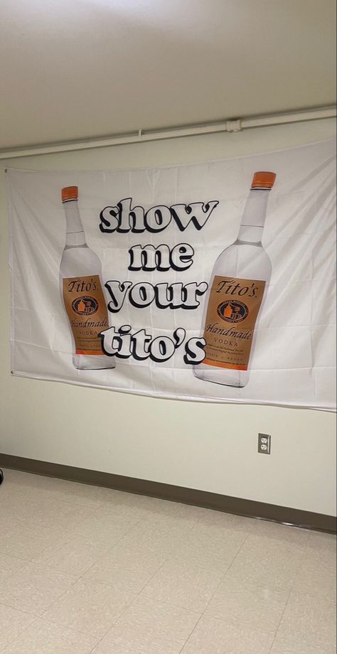 Funny Posters College Dorm Room, Theme Party Ideas For College Students, Funny College Signs, College House Ideas Funny, Funny College Dorm Decor, Flags For Room Decor Funny, Dorm Sign Ideas, Funny Dorm Tapestry, Party Dorm Room Ideas