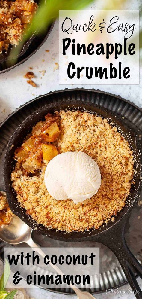 Pineapple Crumble, Oatmeal Crisp, Pear Crumble, Pineapple Dessert Recipes, Pear Dessert, Pineapple Desserts, Fruit Crumble, Fruit Crisp, Pineapple Recipes