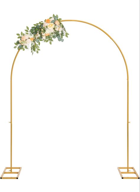 Gold arch for wedding/bridal shower/baby shower/party. The options are endless, elegante and simple. Gold Wedding Arch, Arch For Wedding, Wedding Arch Backdrop, Arch Backdrop Stand, Circle Top, Wedding Alters, Metal Wedding Arch, Romantic Backdrop, Wedding Arches