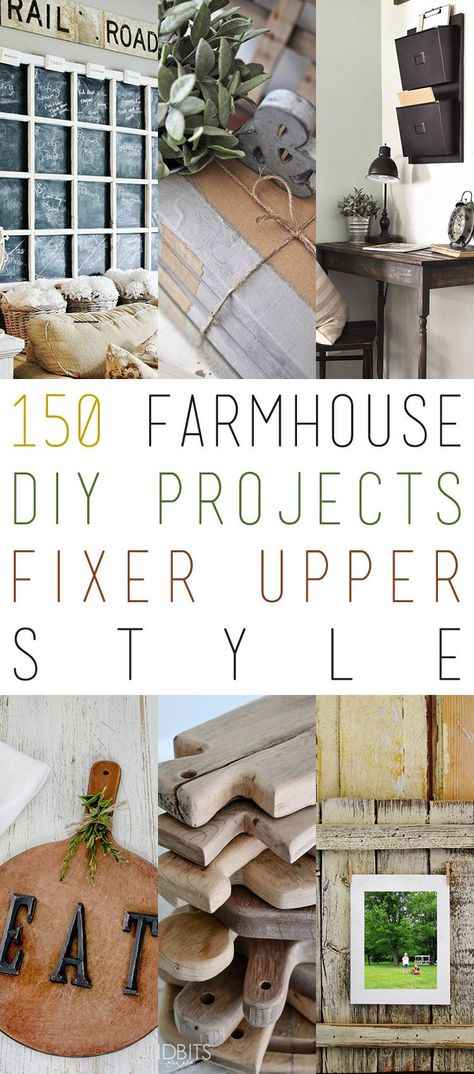 150 DIY Farmhouse Project with a Fixer Upper Style! Farmhouse Diy Projects, Desk Diy, Cottage Market, Casa Country, Dekor Diy, Fixer Upper Style, Farmhouse Decoration, Diy Farmhouse Decor, House Diy