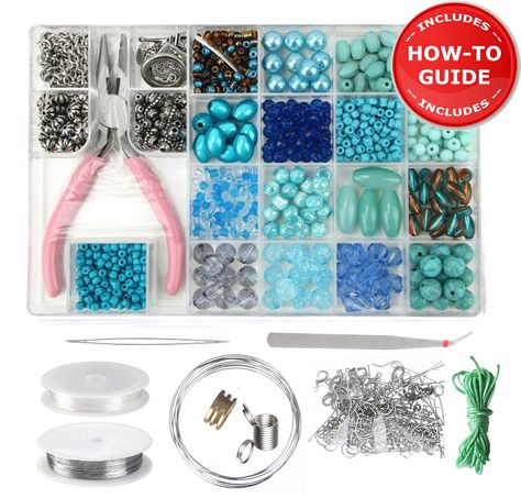 Modda Jewelry Making Supplies Kit - DIY Beading Kits for Teen Girls, Beginners, Mom, Teens Arts and Crafts - Includes All Tools, Beads, Charms and Instructions to Make Bracelets, Necklaces, Earrings, #Ad #Kits, #Affiliate, #Beading, #Teen, #Beginners Diy Jewelry Pendants, Arts And Crafts Kits, Bead Stopper, Jewelry Making Kits, Easy Diy Jewelry, Jewelry Making Kit, Jewelry Kits, Jewelry Making Tools, Beads Charms