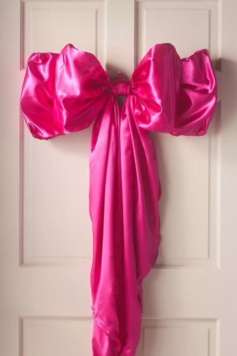 Satin Bow Tree Topper | AnthroLiving Bow Tree Topper, Bow Tree, Red Christmas Tree, Pink Fits, Fancy Party, Wreath Bow, Tree Topper, Christmas Bows, Satin Bow