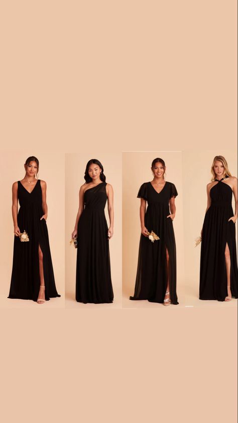 Bridesmaids Black Dresses Mismatched, Black Bridesmaid Dresses Mismatched Boho, Mismatch Black Bridesmaids Dresses, Bla K Bridesmaid Dresses, Bridesmaid Dresses Blacj, Mismatched Black Bridesmaid Dresses, Different Texture Black Bridesmaid Dresses, Bridesmaids Black Dresses, Black Bridesmaid Dresses Mismatched