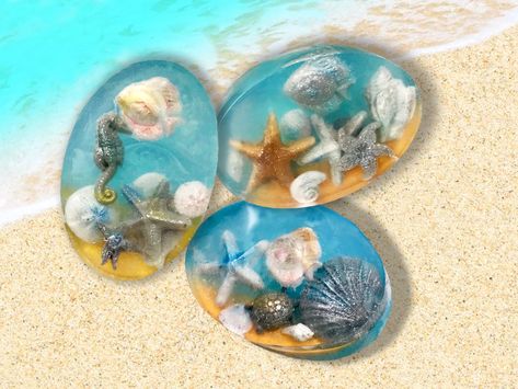 Ocean Soap, Beach Soap, Soap Colorants, Homemade Soap Recipes, Walnut Shell, Mothers Day Gifts From Daughter, Glycerin Soap, Soap Recipes, Diy Soap