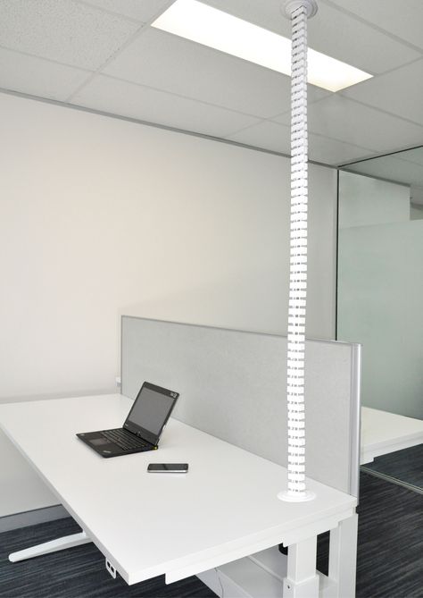 Ceiling Outlet, Open Office Design, Cable Management Desk, Height Adjustable Workstation, Office Dividers, Office Ceiling, Open Space Office, Modular Office, Office Interior Design Modern