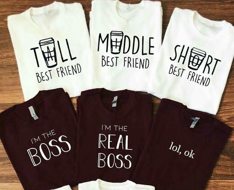 Best Friend T Shirt Ideas, Matching Shirts For Best Friends, Shirts For Best Friends, Best Friend T Shirt, Best Friend Matching Shirts, Best Friend Hoodies, Sarcastic Clothing, Best Friend T Shirts, Bff Shirts