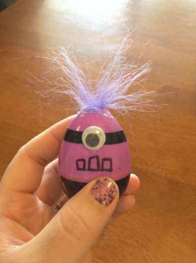 Purple Minion Easter Egg | Paxton Minion Easter Eggs, Purple Easter Eggs, Easter Egg Ideas, Purple Minion, Minion Craft, Minion Pattern, Purple Minions, Egg Ideas, Purple Easter