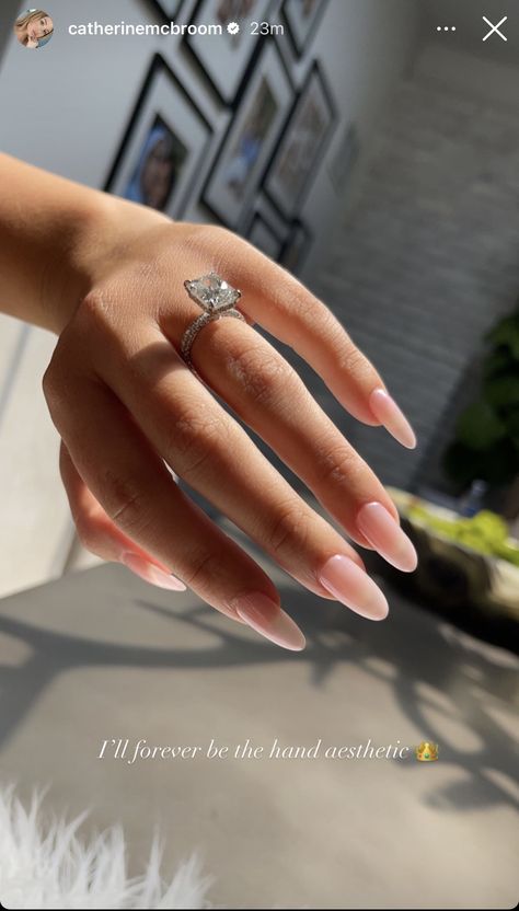 Elongated Cushion Cut Engagement Ring, Gold Band Engagement Rings, Engagement Ring Types, Unique Engagement Rings Rose Gold, Catherine Paiz, Cute Engagement Rings, Future Engagement Rings, Emerald Engagement Ring Cut, Dream Engagement