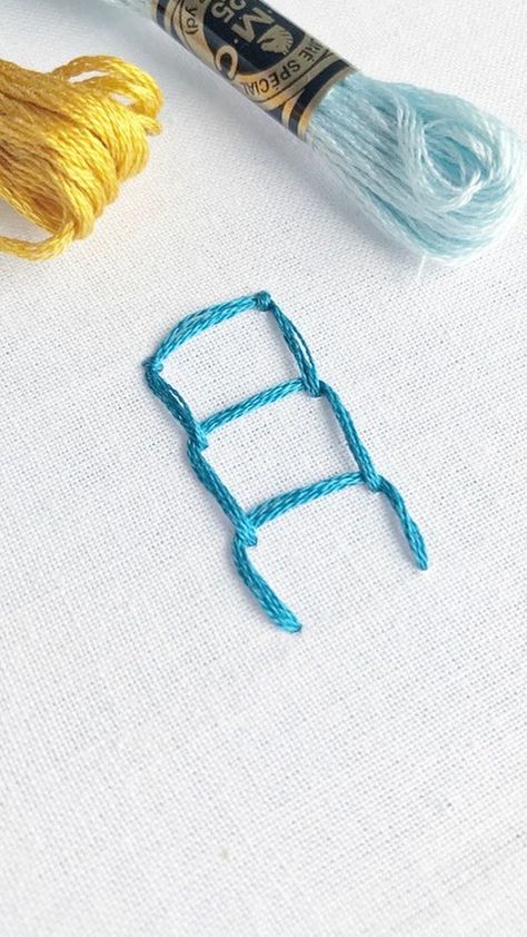 Embroidery Lessons and Gifts on Instagram: “Open Chain Stitch, as the name suggests is part of the chain stitch family but it is a much bolder and bigger version of the traditional…” Embroidery Lessons, Chain Stitch, Embroidery, Chain, Gifts, Instagram