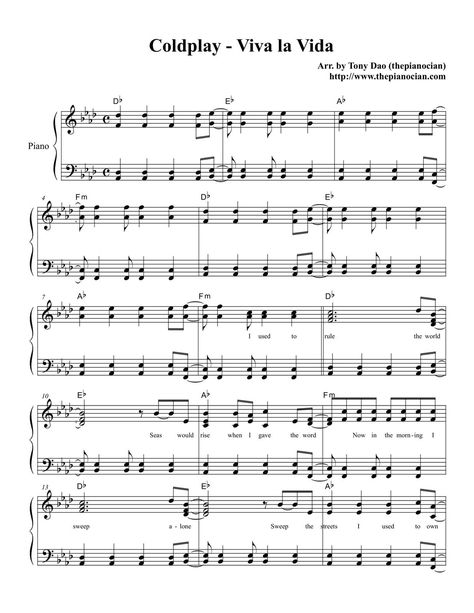 Coldplay Piano, Oboe Music, Piano Songs Sheet Music, Piano Notes Songs, Piano Music Lessons, Song Sheet, Piano Notes, Easy Piano Sheet Music, Piano Music Notes