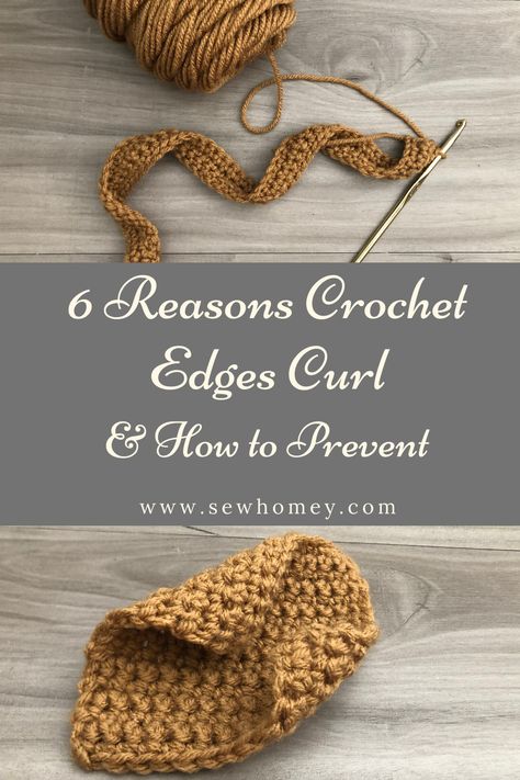 Crochet edges that curl are frustrating. You want them to be straight, but they just don't cooperate. There are 6 main reasons why Crochet Edges Curl and I want to help you prevent them! How To Stop Crochet From Curling, Why Is My Crochet Curling, Crochet Fillet, Crochet Help, Crochet Bob, Crochet Curls, Beginning Crochet, Crochet Edges, Crocheted Afghans