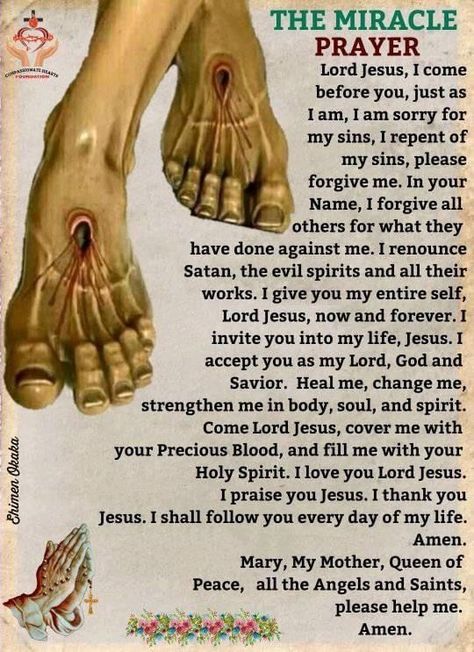 The Miracle Prayer, Prayer Poster, Prayer For Guidance, Deliverance Prayers, Morning Prayer Quotes, Everyday Prayers, Spiritual Prayers, Miracle Prayer, Jesus Prayer