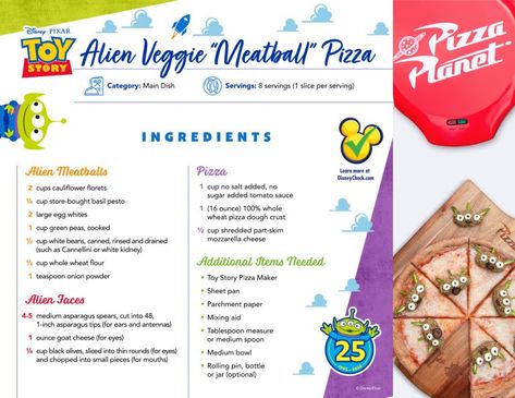 Learn to Make Green Alien and Rocket Ship Pizza With Disney’s Toy Story Recipes! Fun Pizza Recipes, Veggie Meatballs, Pizza Crust Dough, Disney Inspired Food, Meatball Pizza, Homemade Recipe Books, Wheat Pizza Dough, Cooking Decorating, Disney Dinner