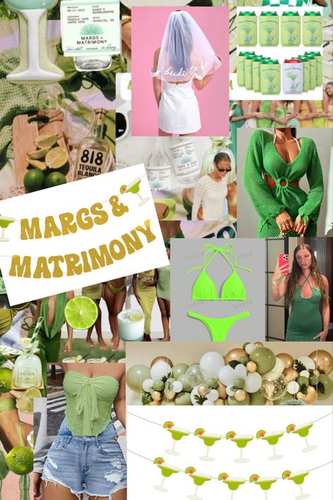 #bachelorette #bachelorettepartyideas #bachelorettepartythemes #themes #party #margarita #margsandmatrimony #matrimony #girlstrip #decoration #outfits #outfitideasforwomen Marks And Matrimony Bachelorette Outfits, Margs & Matrimony Outfits, Bachelorette Party Margarita Theme, Bachelorette Party Themes Outfits Color Schemes, Margs And Matrimony Bachelorette Themes, Margarita Themed Bachelorette Party, Bachelorette Night Out Outfit Themes, Margarita Bachelorette Party, Bachelorette Outfit Themes