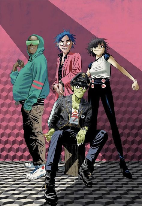 Gorillaz, Wall, Anime