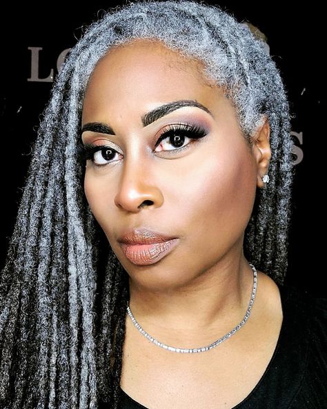 Gray Locs Black Women, Grey Locs Black Women, Grey Hair Locs, Silver Locs, Gray Locs, Grey Locs, Women Gray Hair, Locs Black Women, Women With Locs