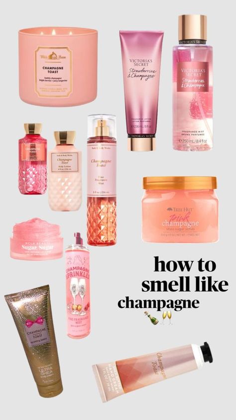 How To Smell Like Champagne Toast, Perfume Collection Fragrance, Basic Skin Care Routine, Bath And Body Works Perfume, Fragrance Lotion, Body Smells, Shower Skin Care, Perfect Skin Care Routine, Smell Goods