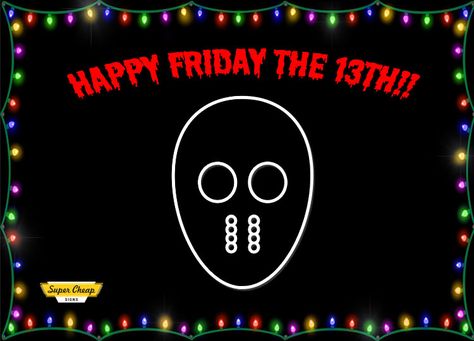 A spin on Friday 13th...Christmas version! Happy Friday 13th, Happy Friday The 13th, Friday 13th, Friday The 13th, Happy Friday, Projects To Try, Wall, Christmas, Quick Saves