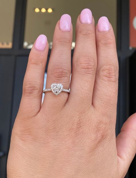 Heart Shape Halo Diamond Engagement Ring. Heart Diamond Ring. Anniversary Gift. - Etsy Heart Shape Ring Engagement, Heart Shaped Solitaire Ring, Engagement Ring Heart, Heart Shaped Wedding Rings, Heart Diamond Engagement Ring, Heart Halo Ring, Heart Solitaire Ring, Heart Diamond Ring, Heart Halo