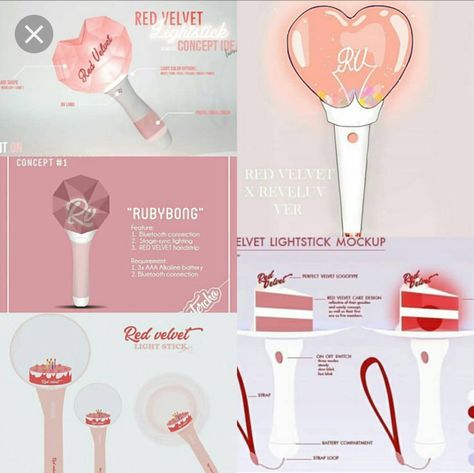 New Jeans Lightstick, Red Velvet Lightstick, Fanmade Lightstick, Group Names Ideas, Kpop Merchandise, Kpop Merch, Performance Outfit, Kpop Groups, Red Velvet