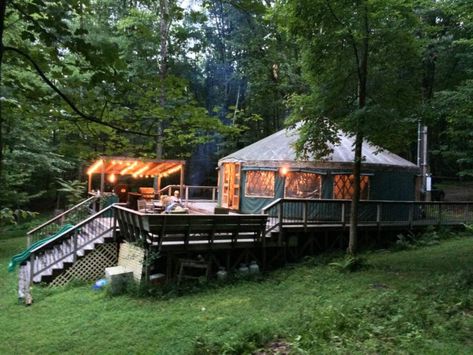 Yurt Homestead, Yurt Ideas, Tiny Homestead, Yurt Home, Yurt Living, Silo House, Upstate Ny, Off Grid Living, Cabin In The Woods