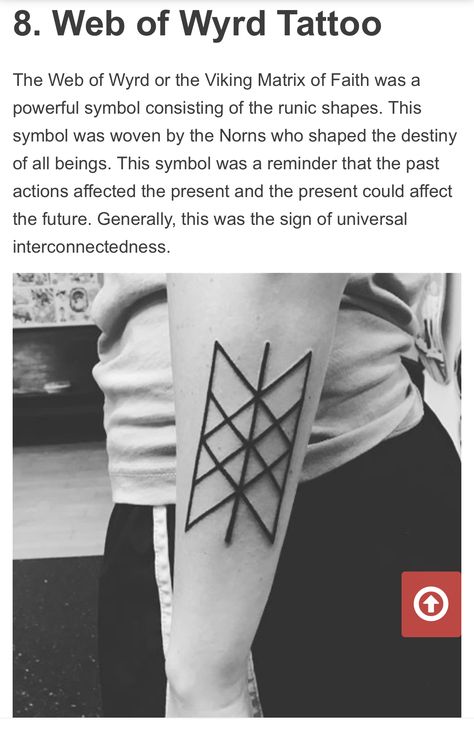 Web Of Wyrd, Viking Warrior Tattoos, Tattoos And Their Meanings, Pagan Tattoo, Viking Tattoo Symbol, Rune Tattoo, Warrior Tattoos, Norse Tattoo, Nordic Tattoo