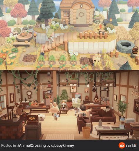 Coco Happy Home Paradise, Acnh Coco House, Happy Home Paradise Exterior, Brown Cottagecore, Acnh Hhp, Animal Crossing 3ds, Paradise Garden, Acnh Ideas, Animal Crossing Game