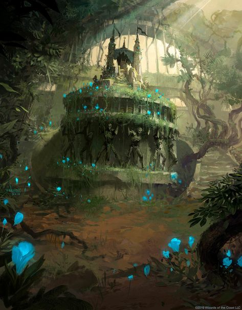 ArtStation - Overgrown Tomb, Svetlin Velinov White Robes, Space Monster, Cave Entrance, Mtg Art, Fantasy Places, Fantasy Setting, Fantasy Art Landscapes, Fantasy Concept Art, Fantasy Aesthetic