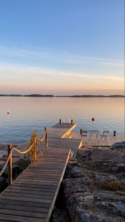 Dock Aesthetic, Dock Lake, Swedish Summer, Dock Of The Bay, Lake Dock, Private Dock, Beach Boardwalk, Sunset Aesthetic, Bay View