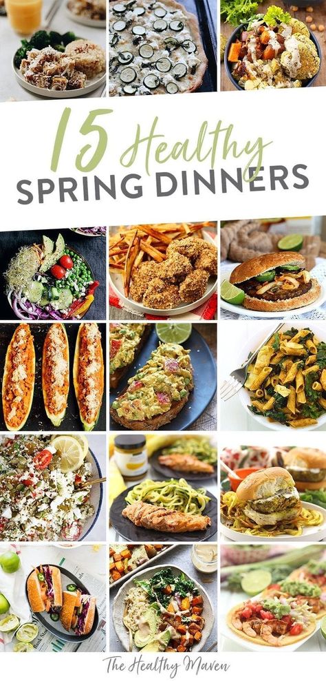 Spring is just around the corner! Make the transition seamless with these 15 healthy spring dinner recipes you and the whole family can enjoy. Recipes from yours truly and some friends you�re probably familiar with! #spring dinners Healthy Spring Dinner Recipes, Healthy Spring Dinner, Spring Dinner Recipes, Healthy Spring Recipes, Spring Recipes Dinner, Spring Meals, Spring Recipe, Spring Dinner, Photo Food