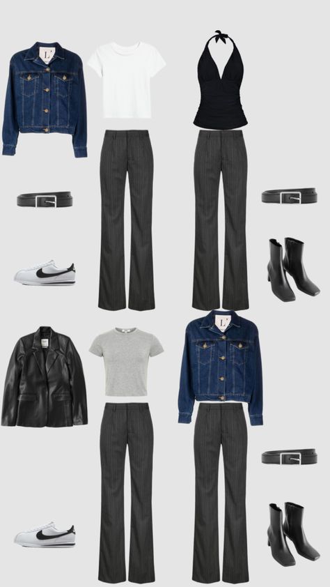 4 ways to style grey trousers- non work outfits Gray Pants Outfits Women, Grey Trousers Outfit Women, Grey Trousers Outfit, Grey Pants Outfit, Ankle Trousers, Grey Slacks, Trouser Outfits, Grey Trousers, Gray Pants