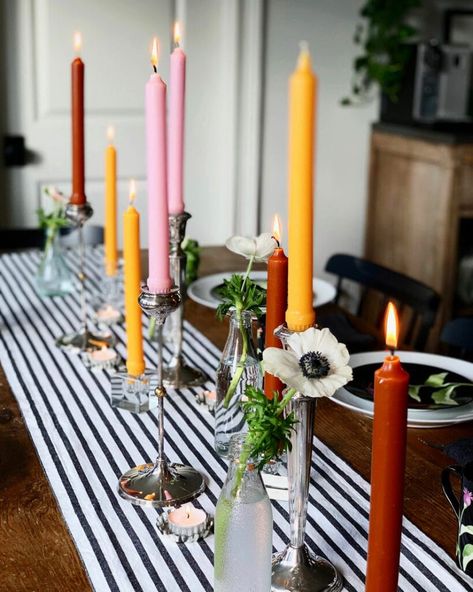 Using old dishes and an assortment of candles and candlesticks for a thrifted table blog hop. #thrift #thriftedtable #modernmix Orangina Bottle, Thrifted Table, Old Dishes, Taper Candles Wedding, Christmas Tables, Vintage Picnic Basket, Vintage Lunch Boxes, Candle Dish, White Anemone