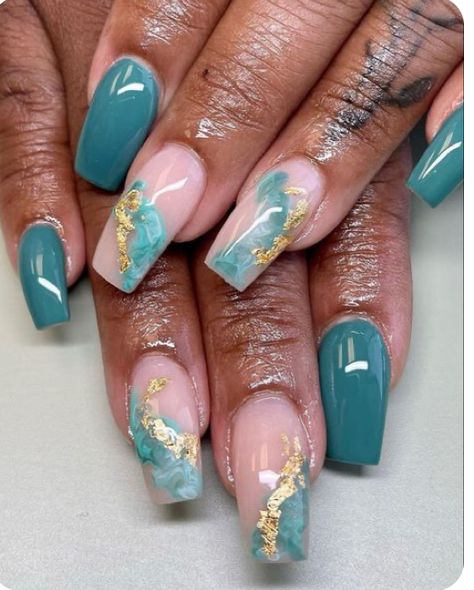 Squat Nail Designs, Green Nails Heart, Nail Art Creative, Creative Nail Art, Ideas For Nails, Nails Brown, Nails Art Ideas, Nails Yellow, Fancy Nails Designs