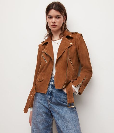 Moto Jacket Outfit, Lightweight Trench Coat, Suede Biker Jacket, Suede Biker, Faux Shearling Coat, Princess Sleeves, Shiny Pants, Zipper Shorts, Jacket Outfit