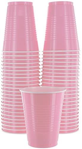 Pink Birthday Theme, Halloween Party Cups, Pink Party Theme, Pink Sweet 16, Sweet Sixteen Birthday Party Ideas, Barbie Theme Party, Plastic Party Cups, Barbie Birthday Party, Pink Birthday Party