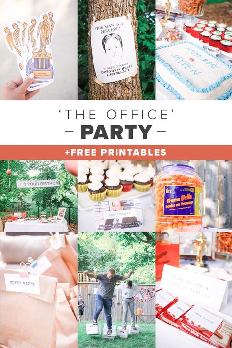 Office Themed Party Ideas, Office Theme Wedding, The Office Theme Party Games, The Office Party Food Ideas, The Office Retirement Party, The Office Party Ideas Decoration, The Office Themed Graduation Party, The Office First Birthday, The Office 1st Birthday Party