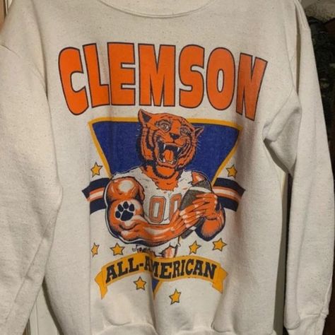 - Shirt Materials: 50% Combed Cotton And 50% Polyester - Size: The Shirt Runs True To Size. 5 Sizes Available: S, M. L, Xl, 2xl,3xl - Ship: Fast Shipping. Made And Shipped From Usa. - Please Follow Me For New Items. Clemson Sweatshirt, Clemson Tigers Football, Tigers Shirt, Preppy Tops, Tiger Hoodie, University Shirt, Vintage Tee Shirts, Clemson University, Tiger Shirt