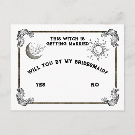 Fantasy Bridesmaid Proposal, Bridesmaid Proposal Witchy, Witchy Bridesmaids, Goth Bridesmaid Proposal, Witchy Bridesmaid Proposal, Bridesmaid Proposals, Bridesmaid Invitation, Bridesmaid Boxes, Spirit Board